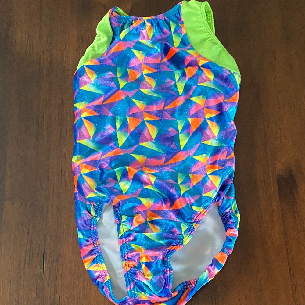 Lot of Colorful Girls' Gymnastics Leotards - Neon & Galaxy Prints - Picture 8 of 9
